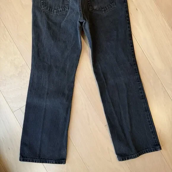 Vintage Levis 517 Jeans 30 Black 80s Dark Wash Denim Made in USA Boot Cut 0217
